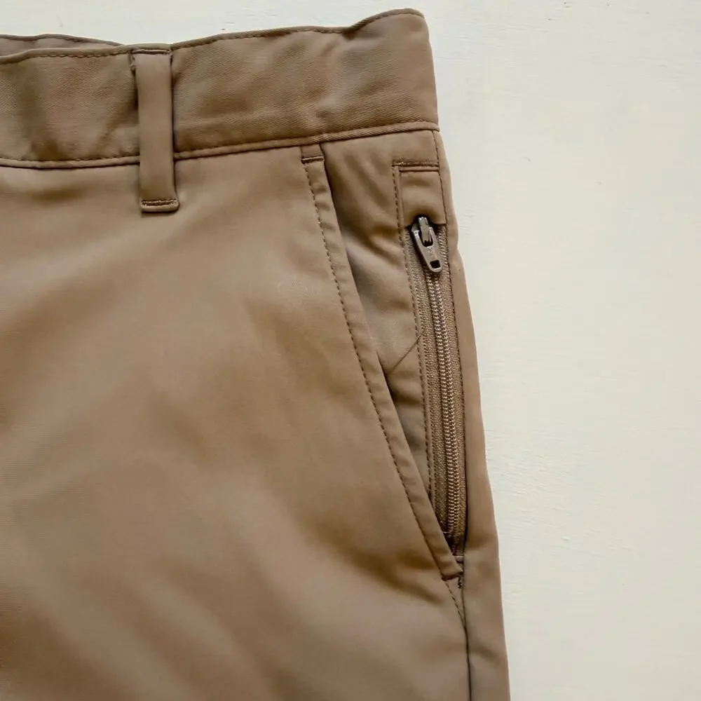 Lands End Boys School Uniform Khaki Active Chino Performance Shorts Size 16